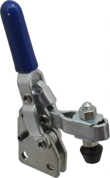 Gibraltar - 100 Lb Holding Capacity, Vertical Handle, Manual Hold Down Toggle Clamp - 60° Handle Movement, 110° Bar Opening, U-Bar, Straight Base, Carbon Steel - Makers Industrial Supply