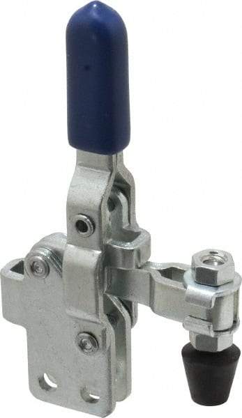 Gibraltar - 200 Lb Holding Capacity, Vertical Handle, Manual Hold Down Toggle Clamp - 64° Handle Movement, 104° Bar Opening, U-Bar, Straight Base, Carbon Steel - Makers Industrial Supply