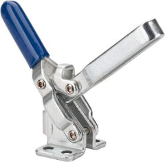 Gibraltar - 200 Lb Holding Capacity, Vertical Handle, Manual Hold Down Toggle Clamp - 65° Handle Movement, 105° Bar Opening, U-Bar, Flanged Base, Electro-Plated Zinc, Carbon Steel - Makers Industrial Supply