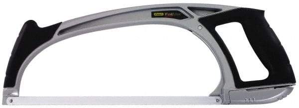 Stanley - 12" Hacksaw - 4-3/4" Throat Depth, Aluminum Handle, Contoured Design D-Style Handle - Makers Industrial Supply