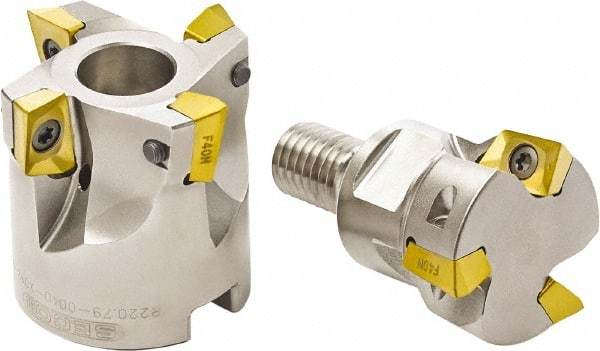 Seco - 94° Lead Angle, 25mm Min Cut Diam, 7mm Max Depth of Cut, Indexable Chamfer and Angle End Mill - 2 Inserts, XO.. 1204.. Insert Style, Through Coolant, Modular Connection - Makers Industrial Supply