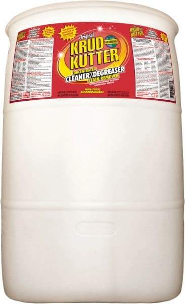 Krud Kutter - 55 Gal Drum Cleaner/Degreaser - Liquid, Water-Based, Mild - Makers Industrial Supply