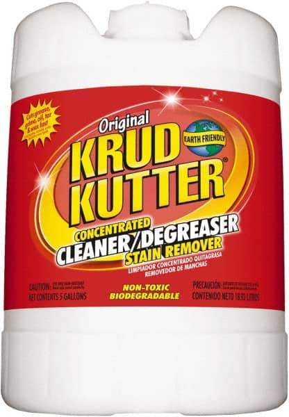 Krud Kutter - 5 Gal Bucket Cleaner/Degreaser - Liquid, Water-Based, Mild - Makers Industrial Supply