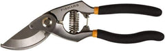 Fiskars - By-Pass Pruner - 3/4" Long Steel Blade, 5-1/2" Long Comfort Hand Grip Handle - Makers Industrial Supply