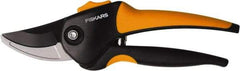 Fiskars - By-Pass Pruner - 5/8" Long Steel Blade, 5-1/2" Long Comfort Hand Grip Handle - Makers Industrial Supply