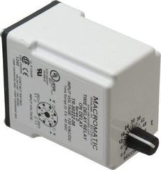 Macromatic - 8 Pin, Multiple Range DPDT Time Delay Relay - 10 Contact Amp, 120 VAC/VDC, Knob - Makers Industrial Supply