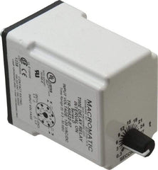 Macromatic - 8 Pin, Multiple Range DPDT Time Delay Relay - 10 Contact Amp, 120 VAC/VDC, Knob - Makers Industrial Supply