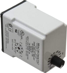 Macromatic - 8 Pin, Multiple Range DPDT Time Delay Relay - 10 Contact Amp, 24 VAC/VDC, Knob - Makers Industrial Supply