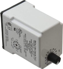 Macromatic - 11 Pin, Multiple Range DPDT Time Delay Relay - 10 Contact Amp, 120 VAC/VDC, Knob - Makers Industrial Supply