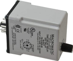 Macromatic - 11 Pin, Multiple Range DPDT Time Delay Relay - 10 Contact Amp, 24 VAC/VDC, Knob - Makers Industrial Supply