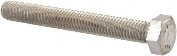 Value Collection - M5x0.80mm Metric Coarse, 40mm Length Under Head Hex Head Cap Screw - Fully Threaded, Grade 18-8 & Austenitic A2 Stainless Steel, Uncoated, 8mm Hex - Makers Industrial Supply