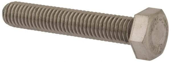 Value Collection - M8x1.25mm Metric Coarse, 45mm Length Under Head Hex Head Cap Screw - Fully Threaded, Grade 18-8 & Austenitic A2 Stainless Steel, Uncoated, 13mm Hex - Makers Industrial Supply