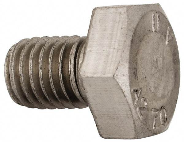 Value Collection - M10x1.50mm Metric Coarse, 14mm Length Under Head Hex Head Cap Screw - Fully Threaded, Grade 18-8 & Austenitic A2 Stainless Steel, Uncoated, 17mm Hex - Makers Industrial Supply