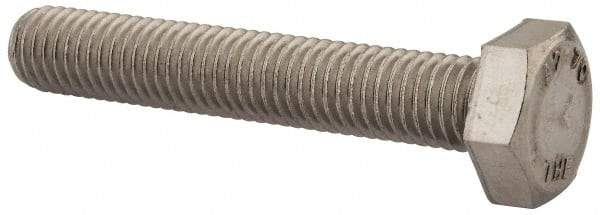 Value Collection - M10x1.50mm Metric Coarse, 60mm Length Under Head Hex Head Cap Screw - Fully Threaded, Grade 18-8 & Austenitic A2 Stainless Steel, Uncoated, 17mm Hex - Makers Industrial Supply