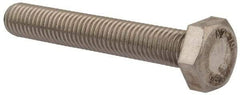 Value Collection - M10x1.50mm Metric Coarse, 65mm Length Under Head Hex Head Cap Screw - Fully Threaded, Grade 18-8 & Austenitic A2 Stainless Steel, Uncoated, 17mm Hex - Makers Industrial Supply