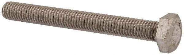 Value Collection - M10x1.50mm Metric Coarse, 90mm Length Under Head Hex Head Cap Screw - Fully Threaded, Grade 18-8 & Austenitic A2 Stainless Steel, Uncoated, 17mm Hex - Makers Industrial Supply