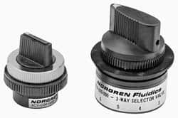 Norgren - 10-32 UNF Selector Valve - 2-Way, 2 Position, 0.03 CV Rate & Rotary Switch Detented - Makers Industrial Supply