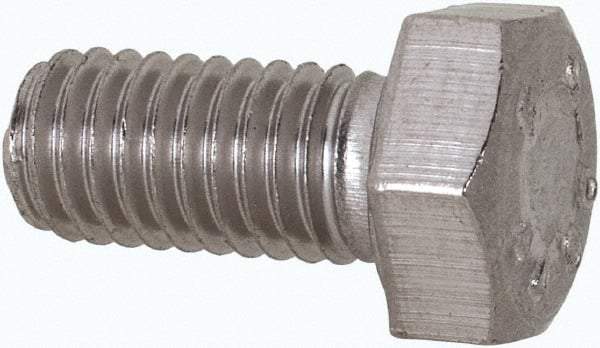 Value Collection - M5x0.80mm Metric Coarse, 10mm Length Under Head Hex Head Cap Screw - Fully Threaded, Grade 316 & Austenitic A4 Stainless Steel, Uncoated, 8mm Hex - Makers Industrial Supply