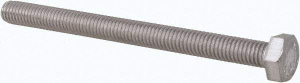 Value Collection - M5x0.80mm Metric Coarse, 60mm Length Under Head Hex Head Cap Screw - Fully Threaded, Grade 316 & Austenitic A4 Stainless Steel, Uncoated, 8mm Hex - Makers Industrial Supply