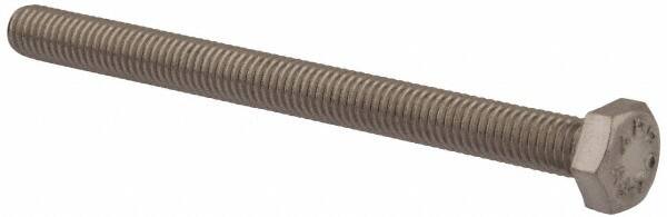 Value Collection - M6x1.00mm Metric Coarse, 75mm Length Under Head Hex Head Cap Screw - Fully Threaded, Grade 316 & Austenitic A4 Stainless Steel, Uncoated, 10mm Hex - Makers Industrial Supply