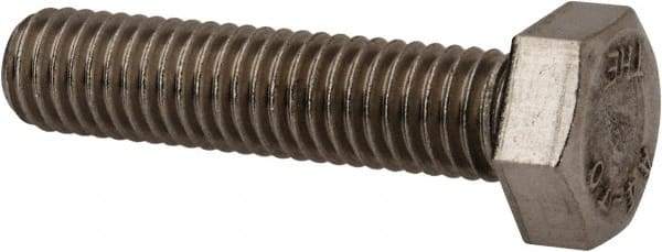 Value Collection - M8x1.25mm Metric Coarse, 35mm Length Under Head Hex Head Cap Screw - Fully Threaded, Grade 316 & Austenitic A4 Stainless Steel, Uncoated, 13mm Hex - Makers Industrial Supply