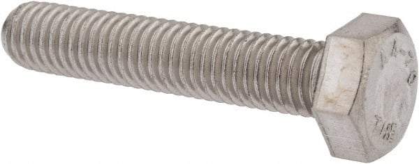 Value Collection - M8x1.25mm Metric Coarse, 40mm Length Under Head Hex Head Cap Screw - Fully Threaded, Grade 316 & Austenitic A4 Stainless Steel, Uncoated, 13mm Hex - Makers Industrial Supply