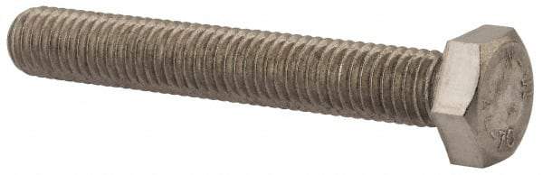 Value Collection - M8x1.25mm Metric Coarse, 55mm Length Under Head Hex Head Cap Screw - Fully Threaded, Grade 316 & Austenitic A4 Stainless Steel, Uncoated, 13mm Hex - Makers Industrial Supply