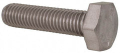 Value Collection - M10x1.50mm Metric Coarse, 40mm Length Under Head Hex Head Cap Screw - Fully Threaded, Grade 316 & Austenitic A4 Stainless Steel, Uncoated, 17mm Hex - Makers Industrial Supply