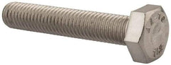 Value Collection - M10x1.50mm Metric Coarse, 55mm Length Under Head Hex Head Cap Screw - Fully Threaded, Grade 316 & Austenitic A4 Stainless Steel, Uncoated, 17mm Hex - Makers Industrial Supply