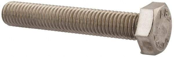 Value Collection - M10x1.50mm Metric Coarse, 60mm Length Under Head Hex Head Cap Screw - Fully Threaded, Grade 316 & Austenitic A4 Stainless Steel, Uncoated, 17mm Hex - Makers Industrial Supply