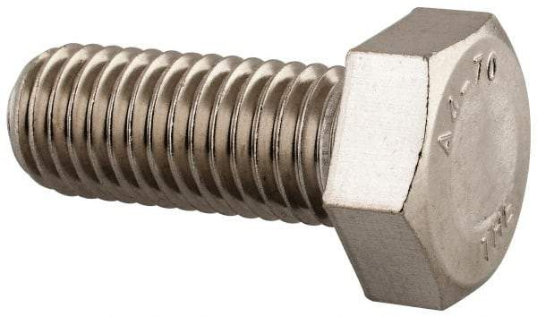 Value Collection - M12x1.75mm Metric Coarse, 30mm Length Under Head Hex Head Cap Screw - Fully Threaded, Grade 316 & Austenitic A4 Stainless Steel, Uncoated, 19mm Hex - Makers Industrial Supply