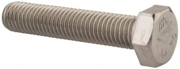 Value Collection - M12x1.75mm Metric Coarse, 60mm Length Under Head Hex Head Cap Screw - Fully Threaded, Grade 316 & Austenitic A4 Stainless Steel, Uncoated, 19mm Hex - Makers Industrial Supply