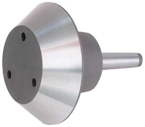 Bison - M8x1.25" Thread, 5MT Taper, Steel Lathe Pipe Head Point Shank - 9.51" OAL, 3,200 Max RPM, Compatible with Live Centers - Makers Industrial Supply