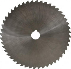 Value Collection - 8" Diam x 3/16" Blade Thickness x 1" Arbor Hole Diam, 48 Tooth Slitting and Slotting Saw - Arbor Connection, Right Hand, Uncoated, High Speed Steel, Concave Ground, Contains Keyway - Makers Industrial Supply