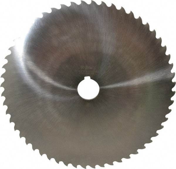 Value Collection - 10" Diam x 3/16" Blade Thickness x 1-1/4" Arbor Hole Diam, 56 Tooth Slitting and Slotting Saw - Arbor Connection, Right Hand, Uncoated, High Speed Steel, Concave Ground, Contains Keyway - Makers Industrial Supply