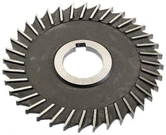 Keo - 5" Blade Diam x 1/4" Blade Thickness, 1" Hole, 40 Teeth, High Speed Steel Side Chip Saw - Straight Tooth, Arbor Connection, Right Hand Cut, Uncoated, with Keyway - Makers Industrial Supply