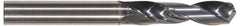 Tungaloy - 3/8" 130° Spiral Flute Solid Carbide Screw Machine Drill Bit - TiAlN Finish, Right Hand Cut, 1.692" Flute Length, 3.503" OAL, Standard Point, Straight Shank - Makers Industrial Supply