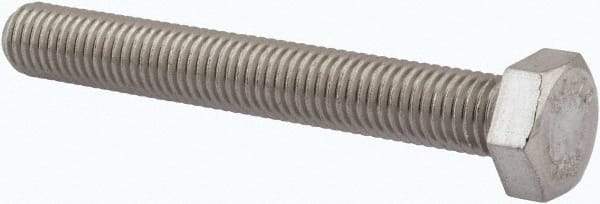 Value Collection - M12x1.75mm Metric Coarse, 90mm Length Under Head Hex Head Cap Screw - Fully Threaded, Grade 316 & Austenitic A4 Stainless Steel, Uncoated, 19mm Hex - Makers Industrial Supply