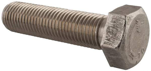 Value Collection - M30x3.50mm Metric Coarse, 120mm Length Under Head Hex Head Cap Screw - Fully Threaded, Grade 316 & Austenitic A4 Stainless Steel, Uncoated, 46mm Hex - Makers Industrial Supply