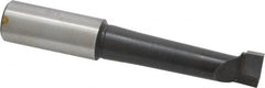 Made in USA - 9/16" Min Bore Diam, 2-1/4" Max Bore Depth, 5/8 Shank Diam, Boring Bar - Right Hand Cut, Carbide-Tipped, Bright Finish - Exact Industrial Supply