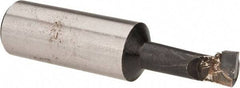 Made in USA - 7/16" Min Bore Diam, 1-1/8" Max Bore Depth, 3/4 Shank Diam, Boring Bar - Right Hand Cut, Carbide-Tipped, Bright Finish - Exact Industrial Supply