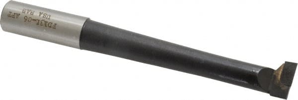 Made in USA - 13/16" Min Bore Diam, 4-1/2" Max Bore Depth, 3/4 Shank Diam, Boring Bar - Right Hand Cut, Carbide-Tipped, Bright Finish - Exact Industrial Supply