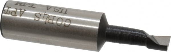 Made in USA - 1/4" Min Bore Diam, 3/4" Max Bore Depth, 1/2 Shank Diam, Boring Bar - Right Hand Cut, Cobalt, Bright Finish - Exact Industrial Supply