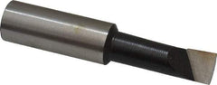 Made in USA - 3/8" Min Bore Diam, 1-1/8" Max Bore Depth, 1/2 Shank Diam, Boring Bar - Right Hand Cut, Cobalt, Bright Finish - Exact Industrial Supply