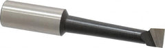 Made in USA - 7/16" Min Bore Diam, 2-13/16" Max Bore Depth, 5/8 Shank Diam, Boring Bar - Right Hand Cut, Cobalt, Bright Finish - Exact Industrial Supply