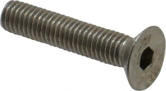 Value Collection - M5x0.80 Metric Coarse Hex Socket Drive, 90° Flat Screw - Grade 18-8 & Austenitic A2 Stainless Steel, Partially Threaded, 25mm OAL - Makers Industrial Supply