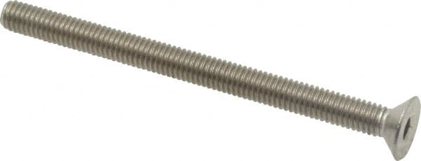 Value Collection - M6x1.00 Metric Coarse Hex Socket Drive, 90° Flat Screw - Grade 18-8 & Austenitic A2 Stainless Steel, Partially Threaded, 80mm OAL - Makers Industrial Supply