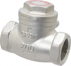 Sharpe Valves - 1" Stainless Steel Check Valve - FNPT x FNPT, 200 WOG - Makers Industrial Supply