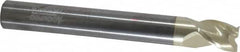 Accupro - 1/2", 5/8" LOC, 1/2" Shank Diam, 4" OAL, 3 Flute, Solid Carbide Square End Mill - Single End, ZrN Finish, Spiral Flute, 37° Helix, Centercutting, Right Hand Cut, Right Hand Flute - Makers Industrial Supply