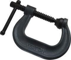 Wilton - Regular-Duty 2-1/8" Max Opening, 2-1/4" Throat Depth, Forged Steel Standard C-Clamp - 3,500 Lb Capacity, 0" Min Opening, Deep Throat - Makers Industrial Supply